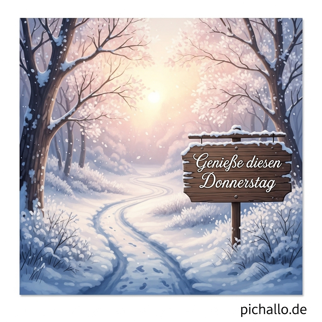Besinnliche Schneepfad Bilder durch die Winterlandschaft