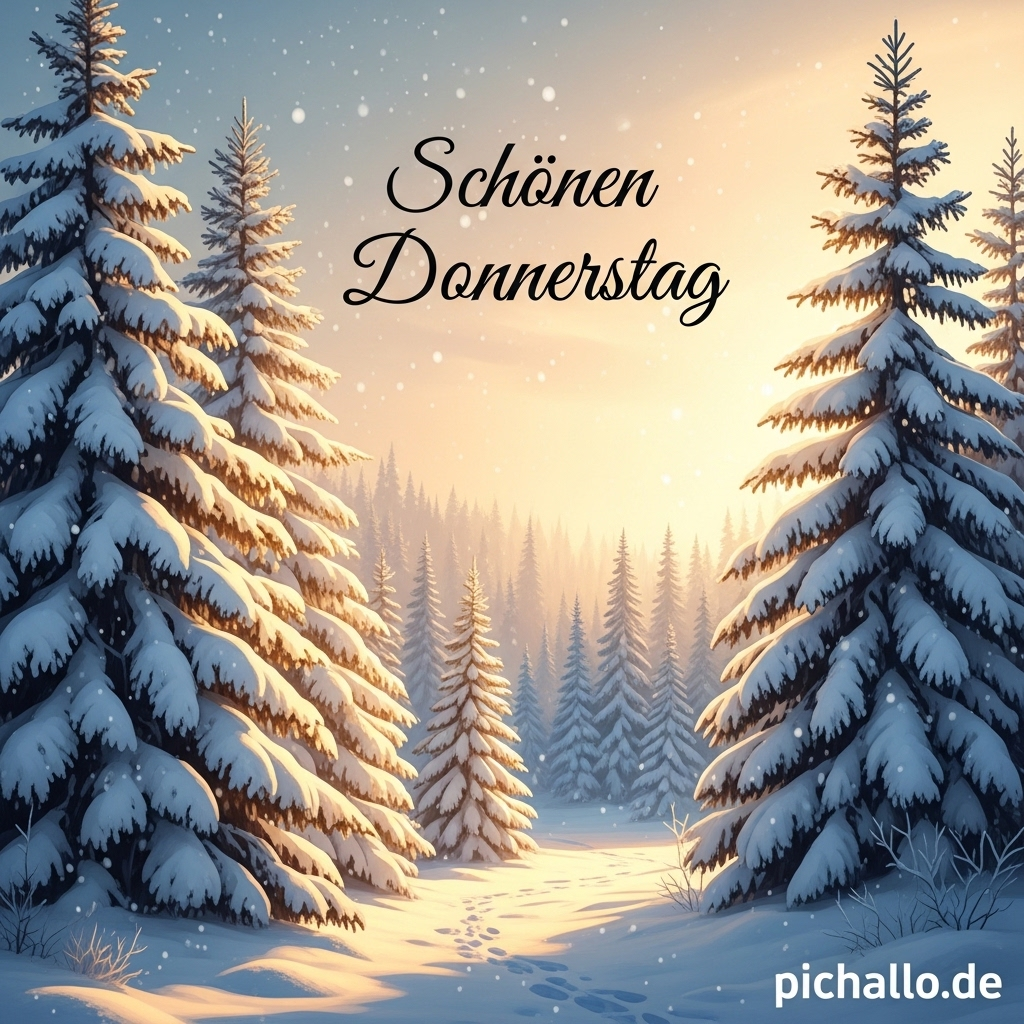 Besinnliche Winterwald Bilder für den Donnerstag