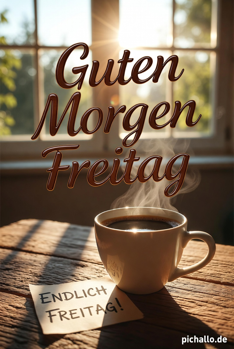 Dampfender Kaffee auf rustikalem Holztisch