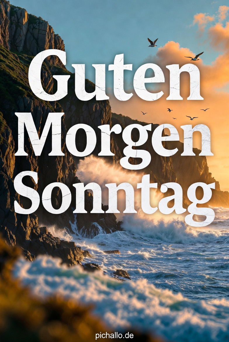 Dramatisches Meer und Klippen bei Sonnenaufgang Guten Morgen Sonntag Bilder
