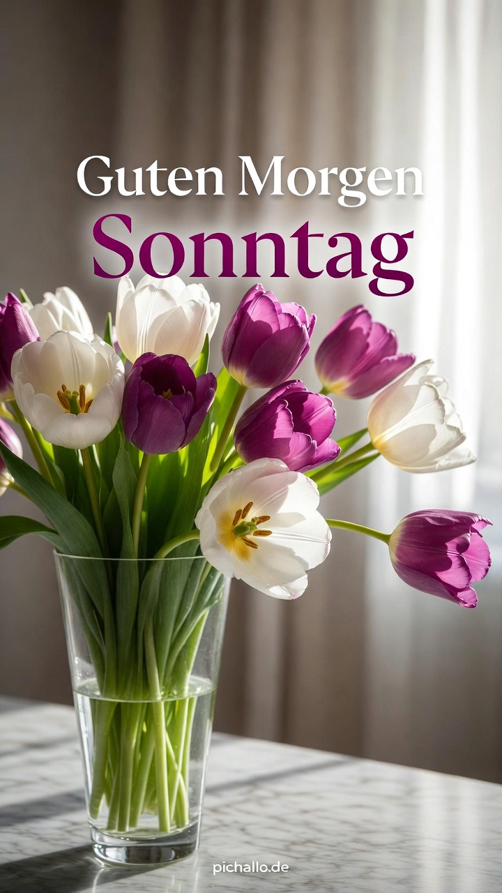 : Elegante Weiß Lila Tulpen Bilder