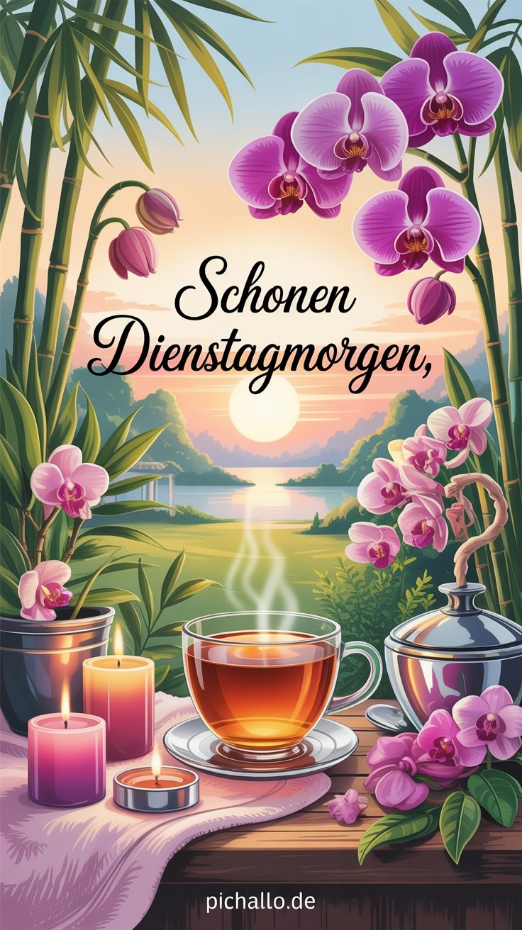 Entspannende Spa Orchideen Bilder zum Dienstagmorgen