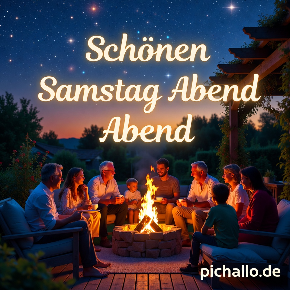 Familienabend am Feuer Bilder