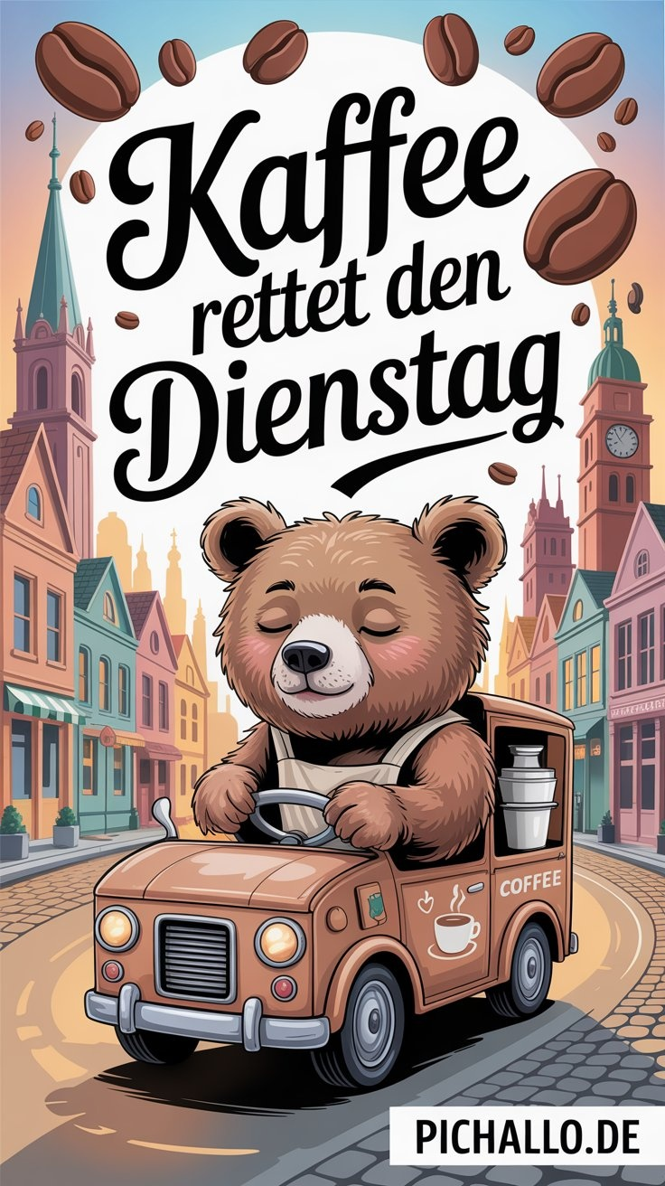 Fantasie Bären Kaffee Truck Bilder
