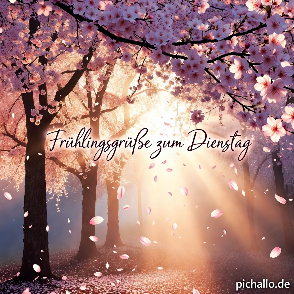 Fantasie Kirschblüten Bilder am Morgen