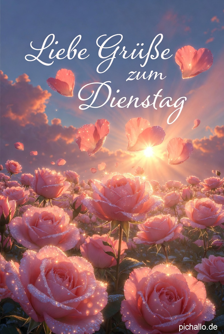 Fantasie Rosen Bilder mit Morgentau