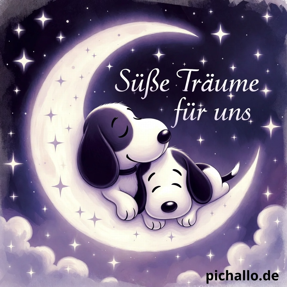 Fantasie Snoopy Mond Paar Bilder