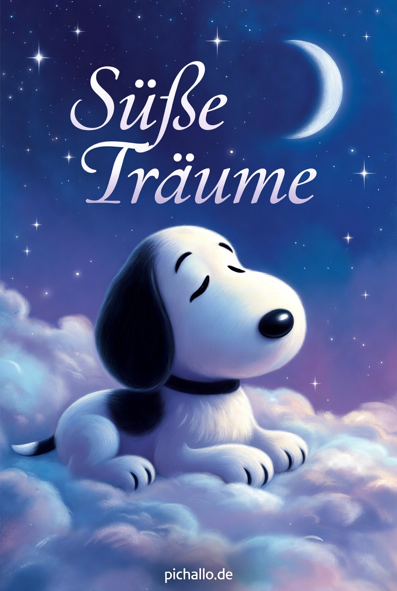 Fantasie Snoopy Wolken Bilder bei Nacht