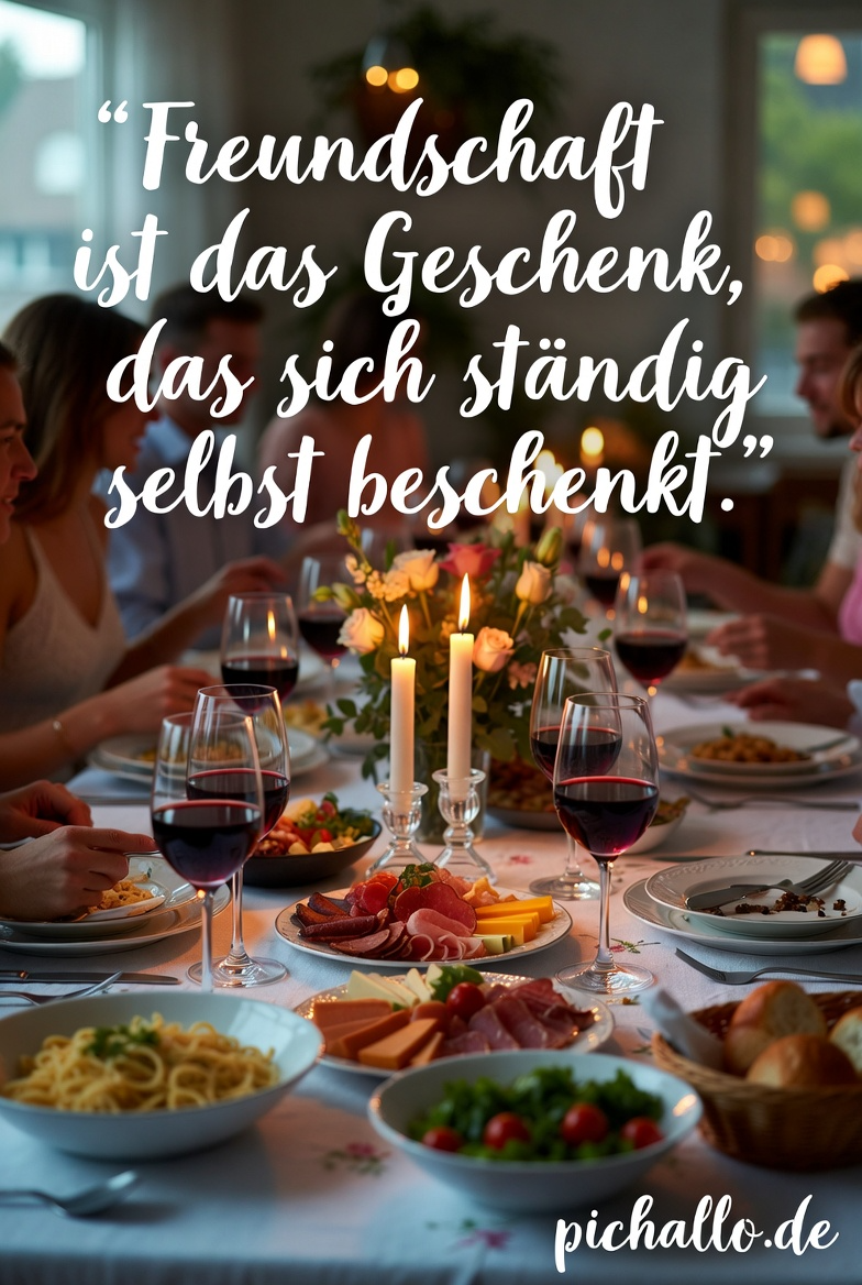Freundschafts-Dinner Tafel Bilder