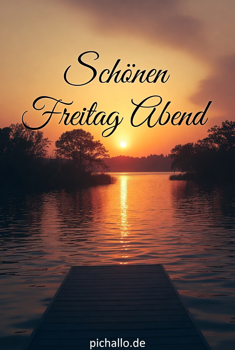 Friedlicher See Sonnenuntergang Bilder