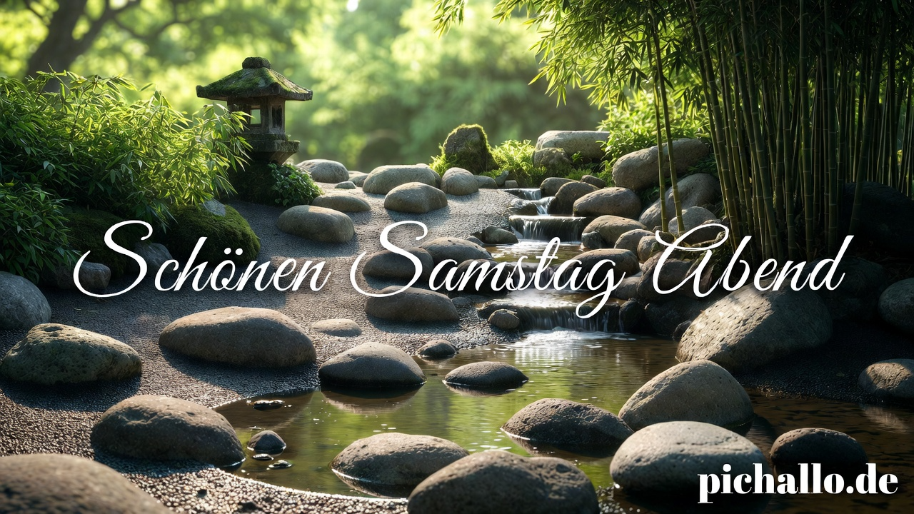 Friedlicher Zen Garten Bilder