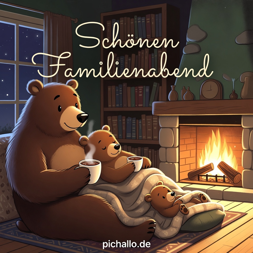 Gemütliche Bärenfamilie Wohnzimmer Bilder