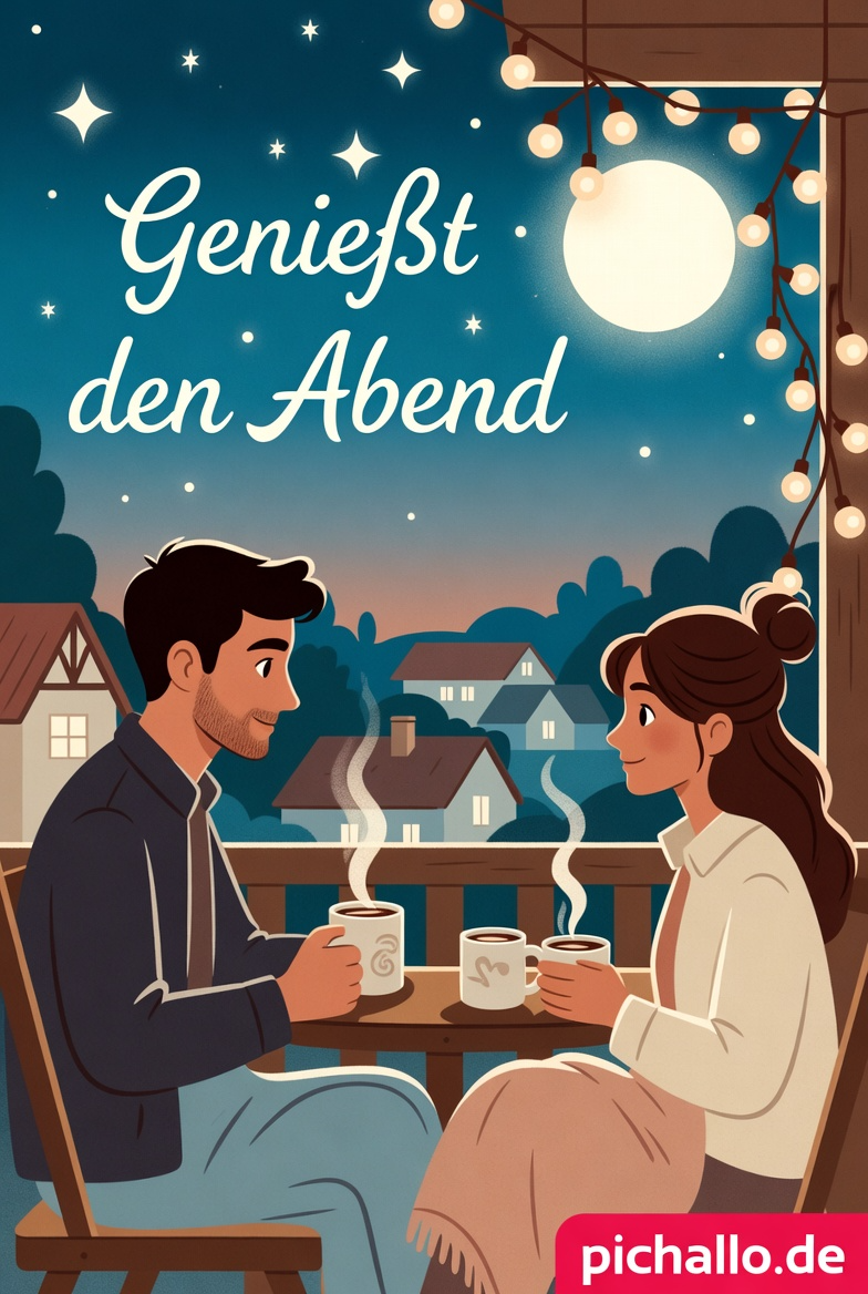 Gemütliche Balkon Paar Bilder bei Nacht