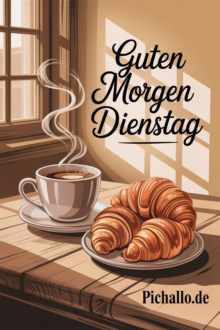 Gemütliche Kaffee Frühstück Bilder zum Dienstagmorgen