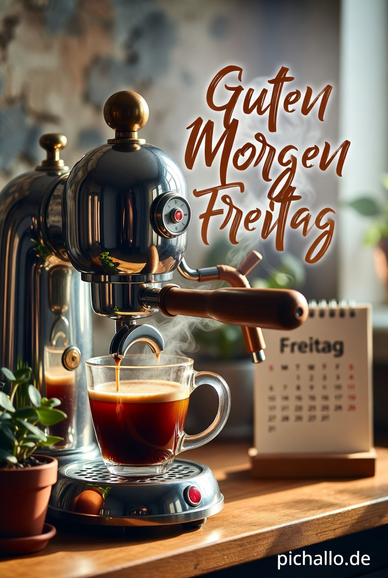 Gemütliche Kaffeecke mit Vintage-Espressomaschine