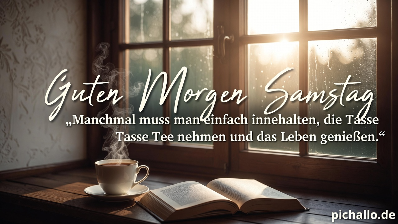Gemütliche Leseecke bei Regen Friedliches Guten Morgen Samstag