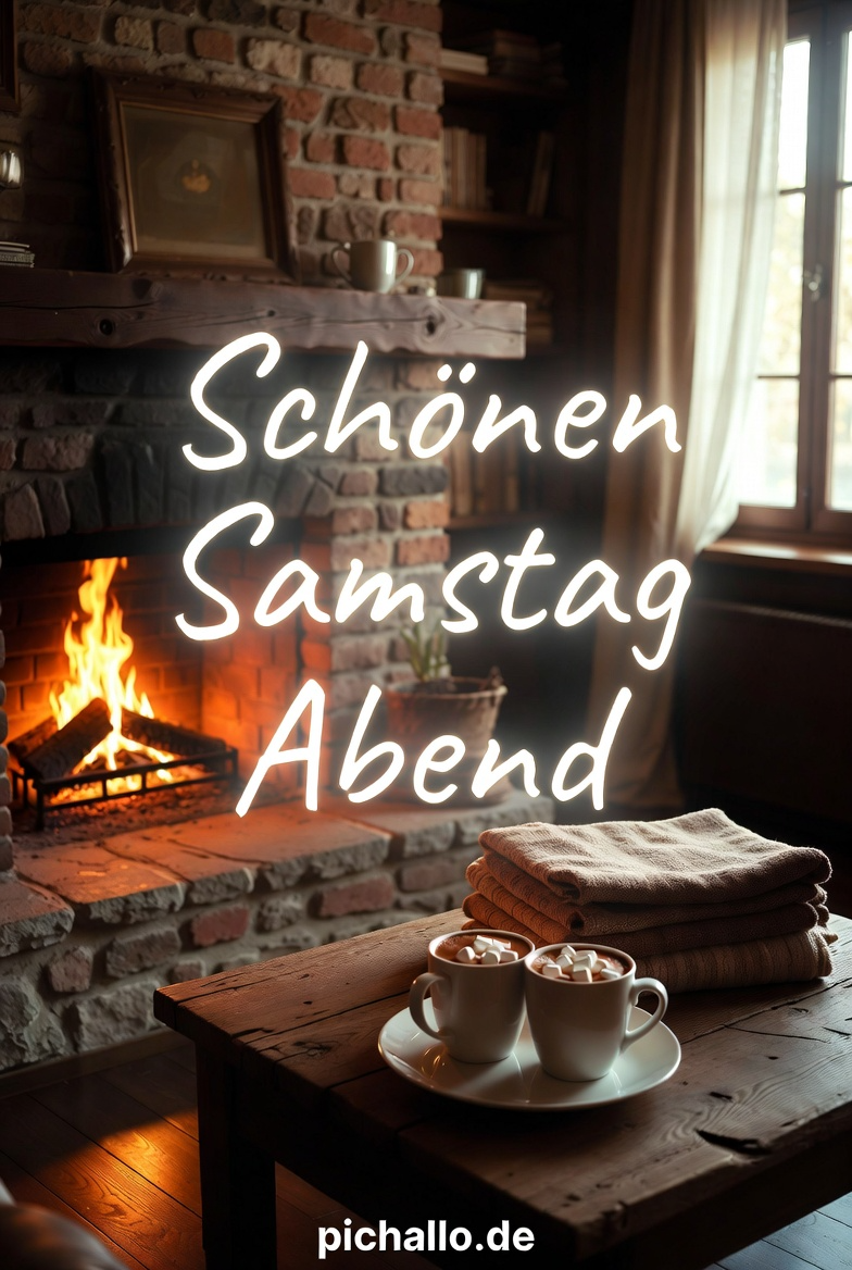 Gemütliches Kamin Abend Bilder