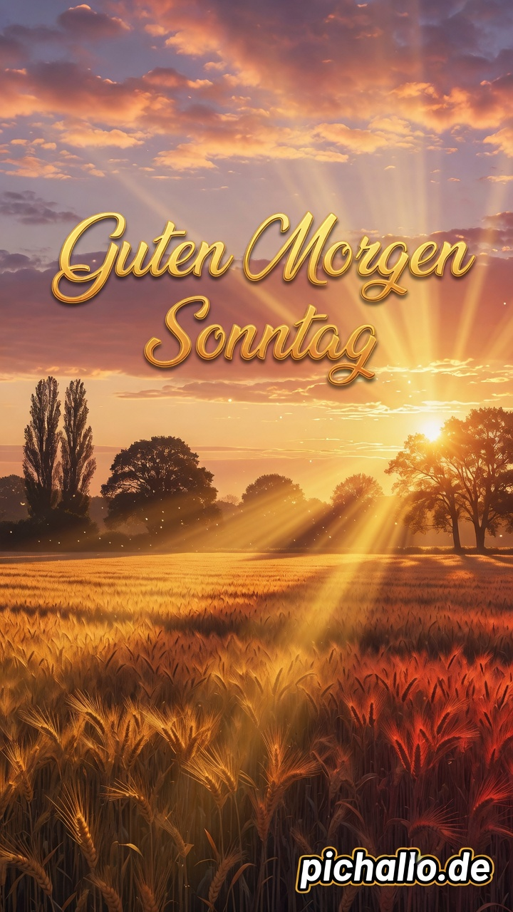 Goldenes Weizenfeld Sonnenaufgang Bilder