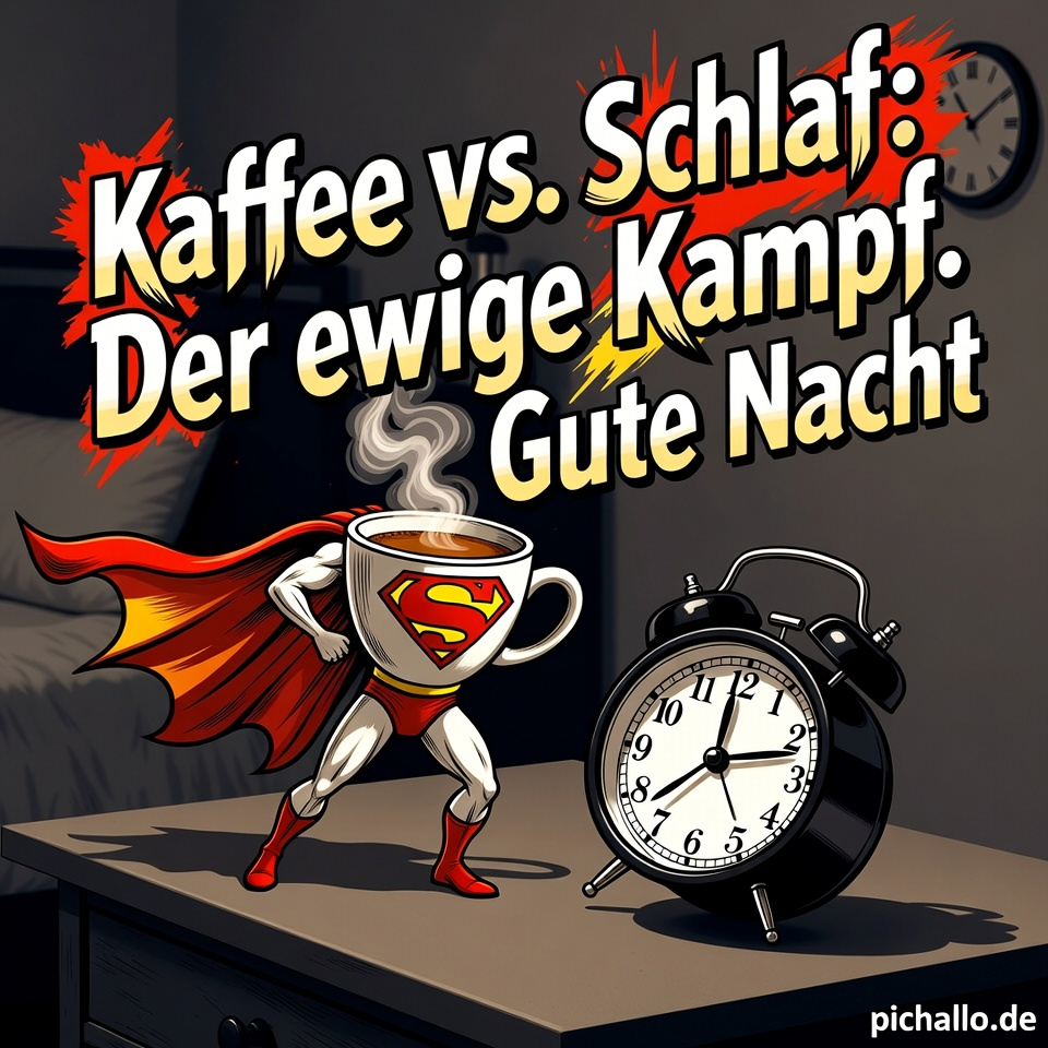Gute Nacht Bilder Kaffee vs Schlaf