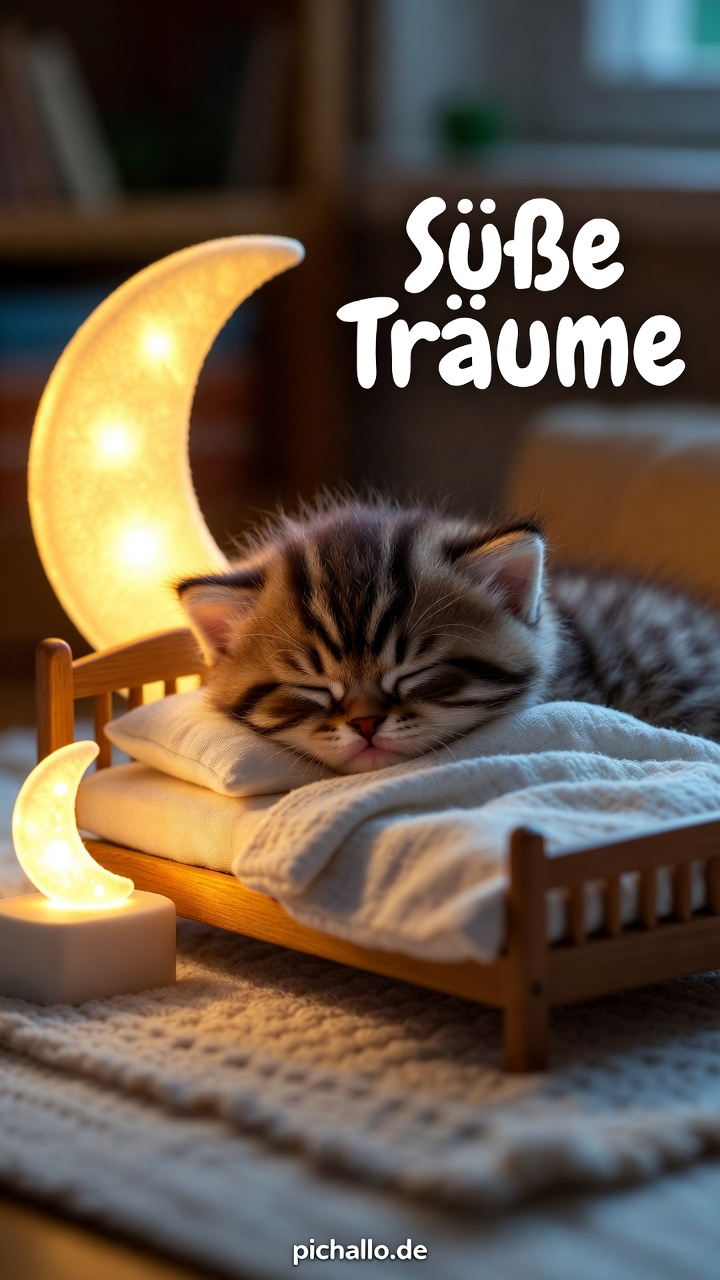 Gute Nacht Bilder Süße Träume Katze