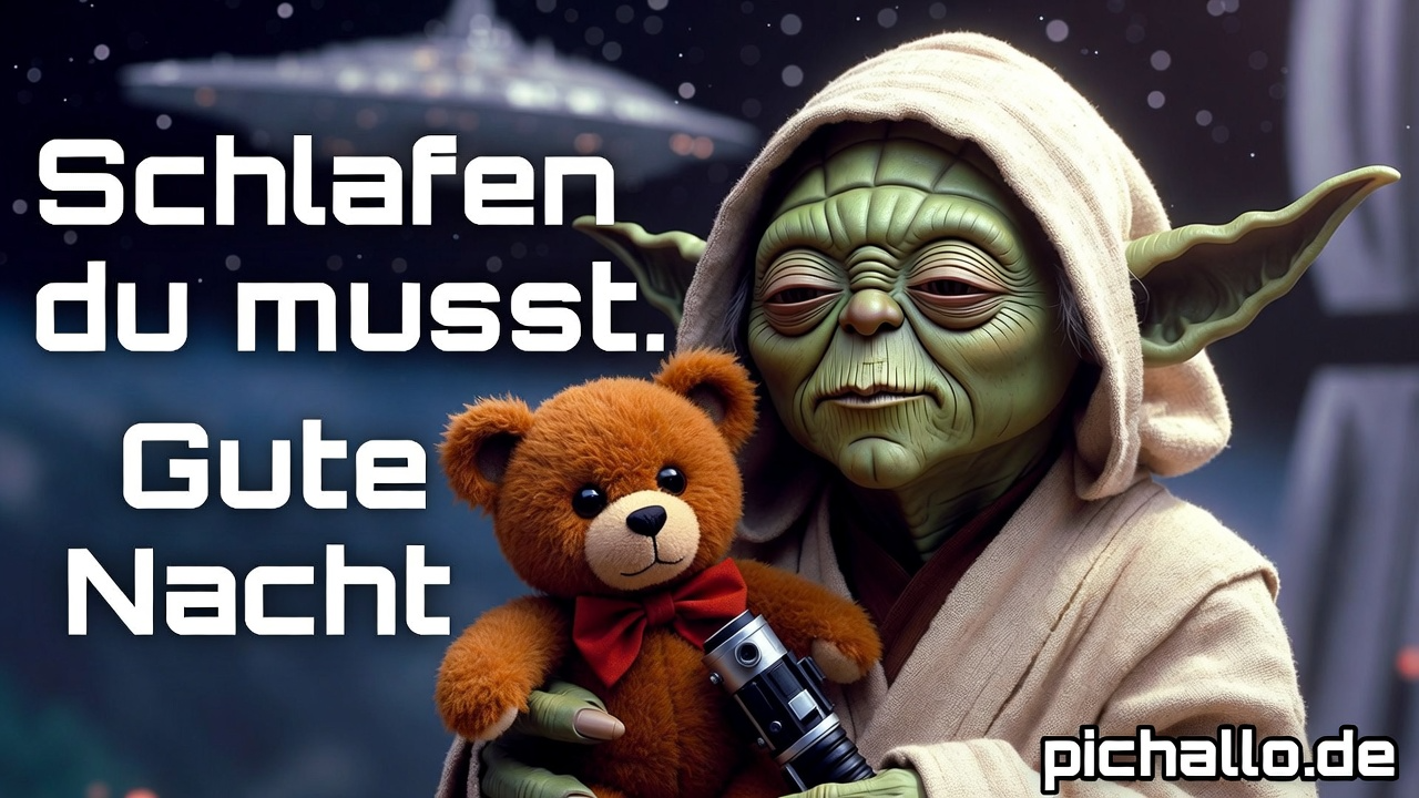 Gute Nacht Bilder Yoda Schlafen Du Musst