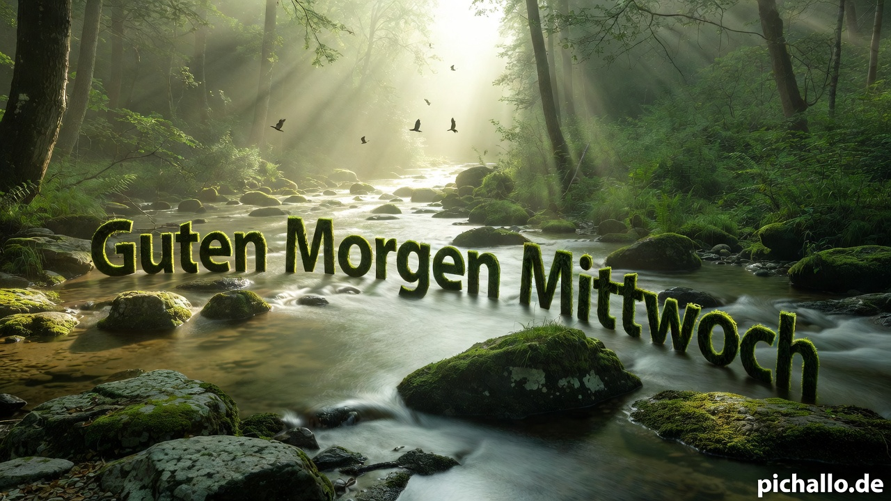 Idyllischer Wald Bach Bilder