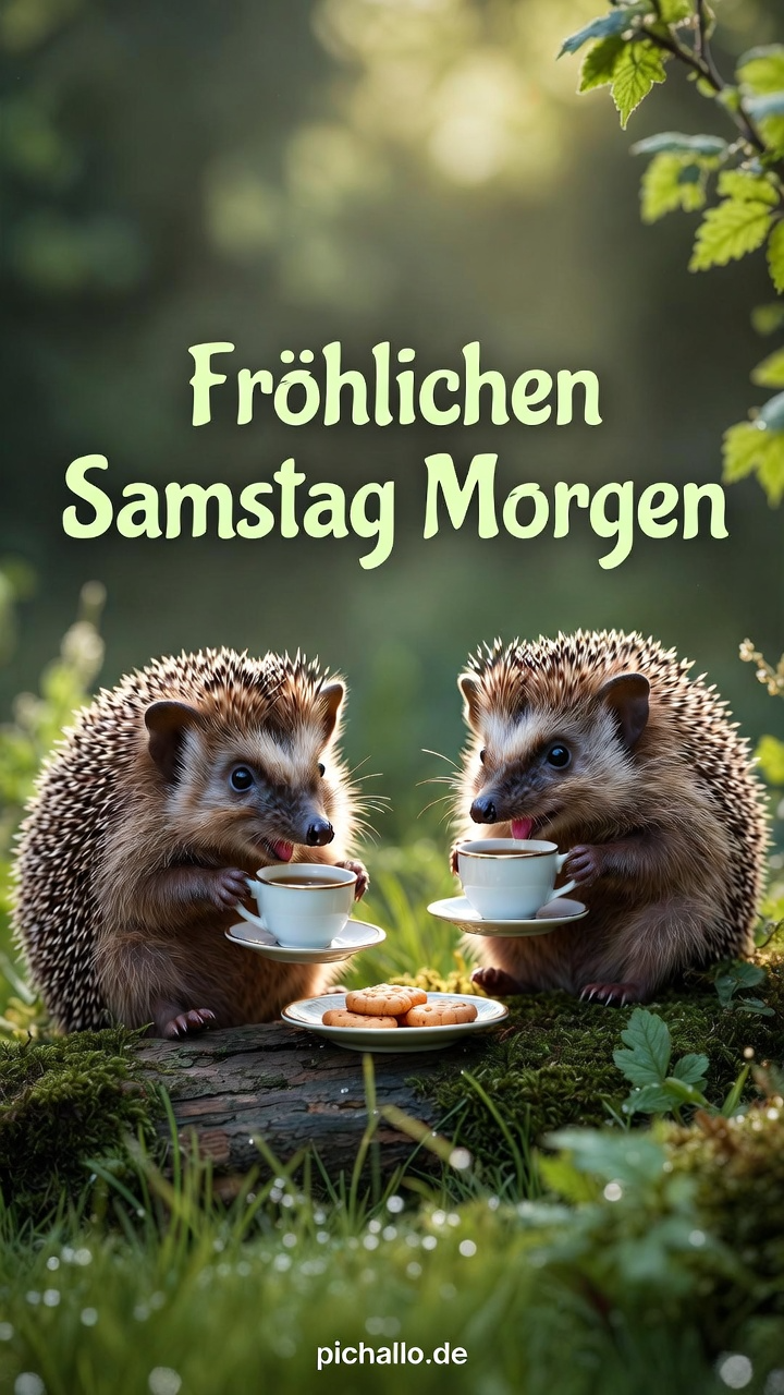 Igel Tee Party im Wald Samstag Morgen