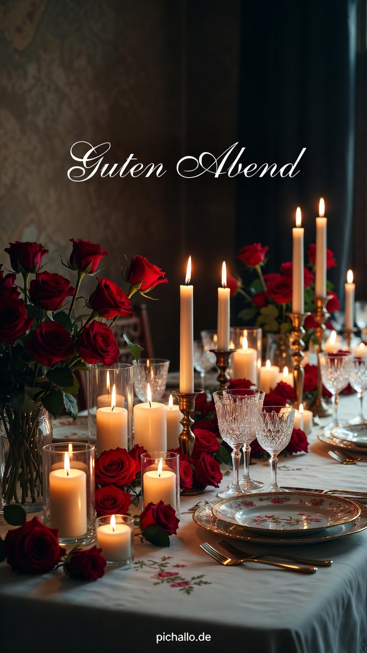 Intimes Kerzen-Dinner Bilder