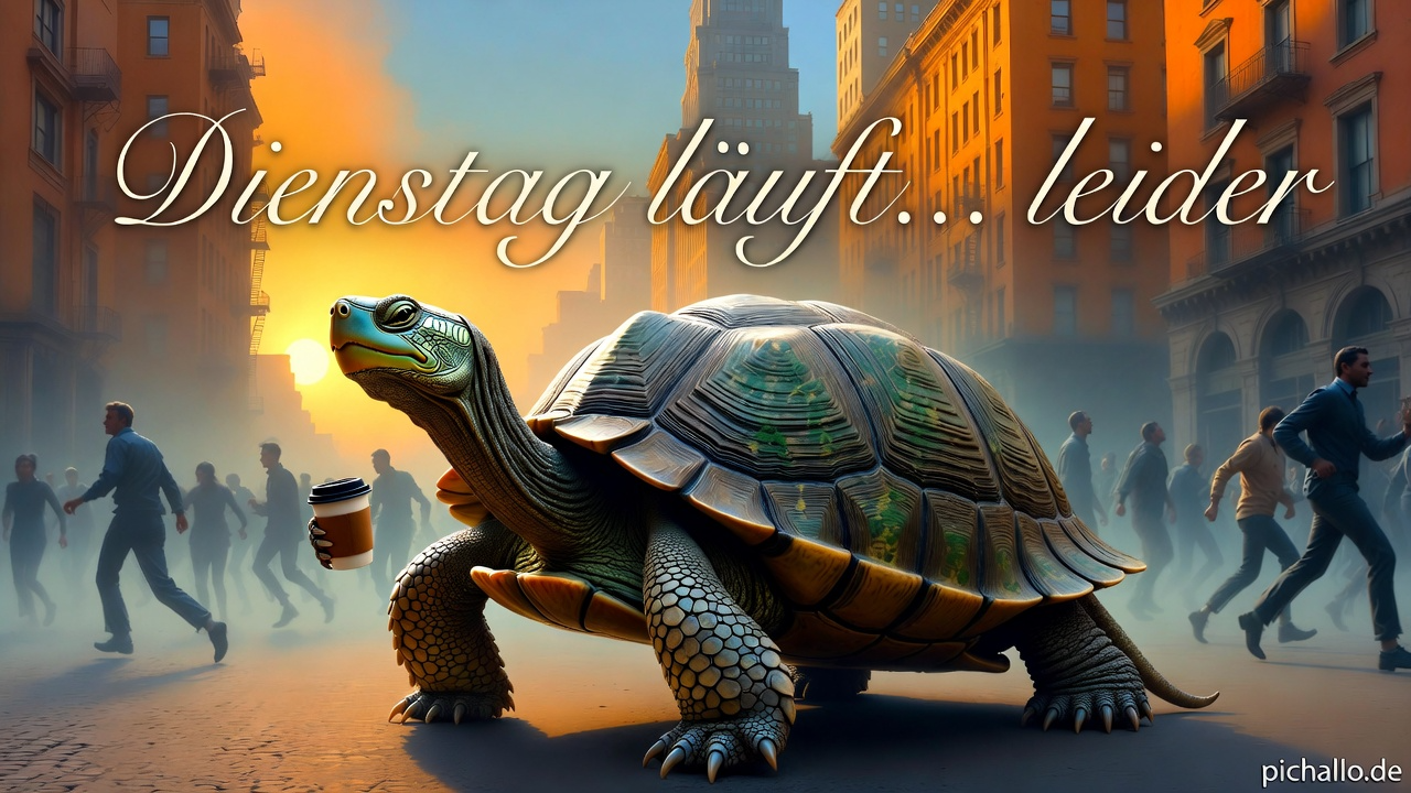 Ironische Schildkröten Bilder zum Dienstagmorgen