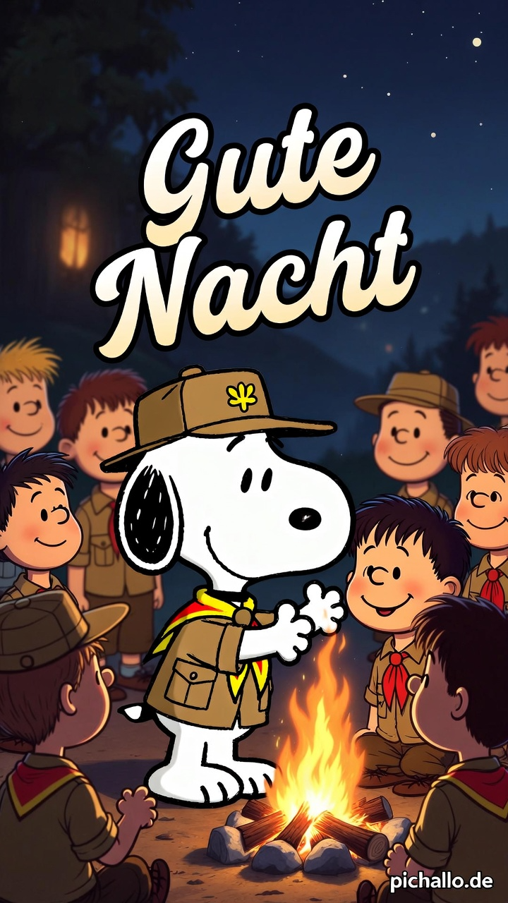 Klassische Snoopy Pfadfinder Kuss Bilder