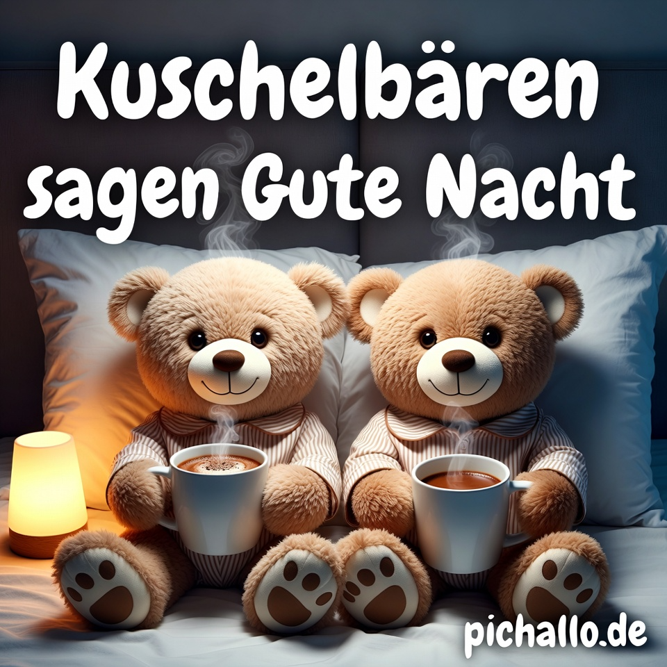 Kuschelige Teddybären Gute Nacht Bilder
