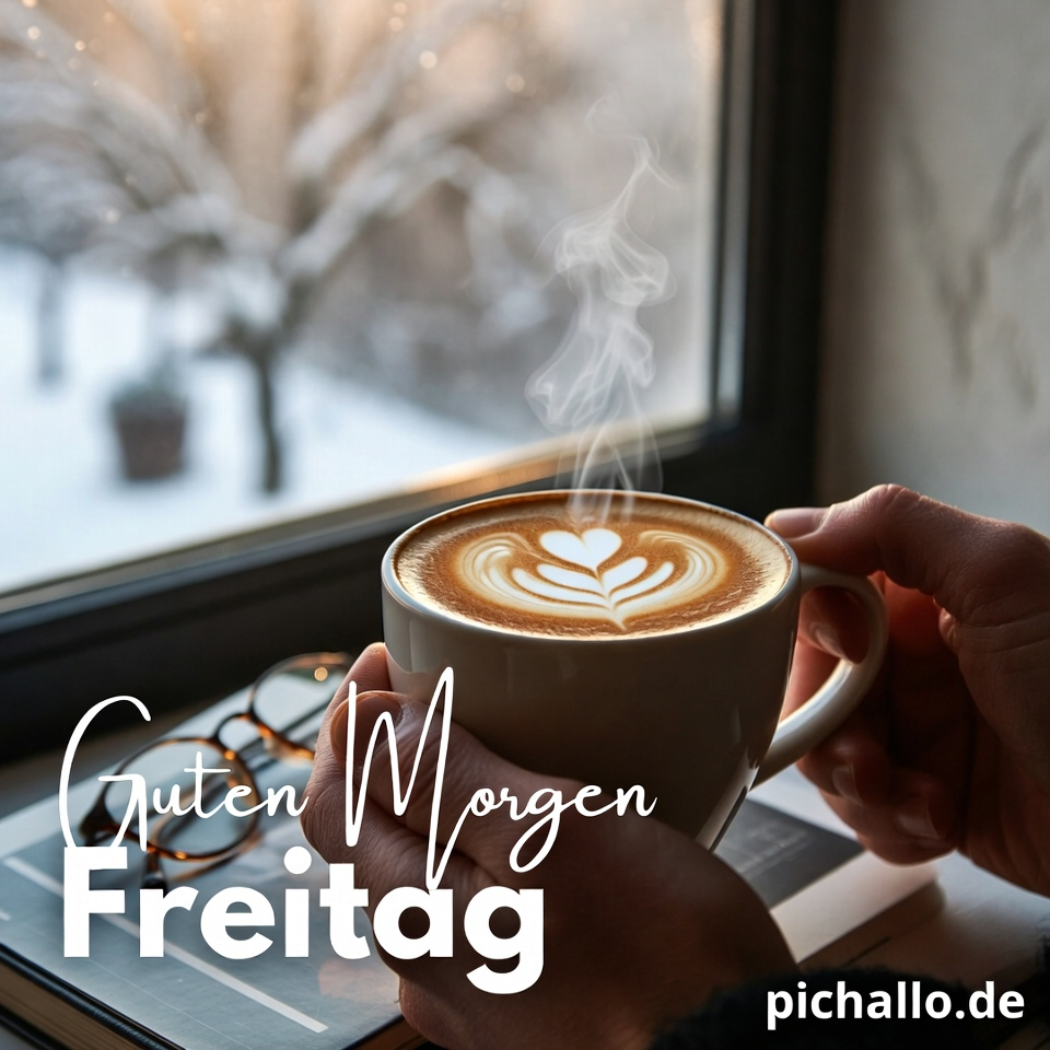 Latte Art mit Herz in der Hand