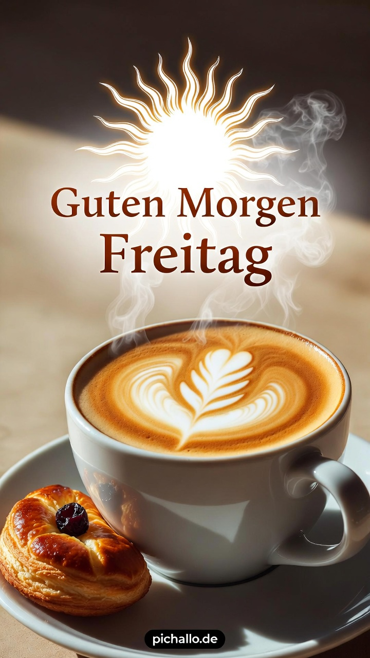Latte Art mit Wochenend-Sonne