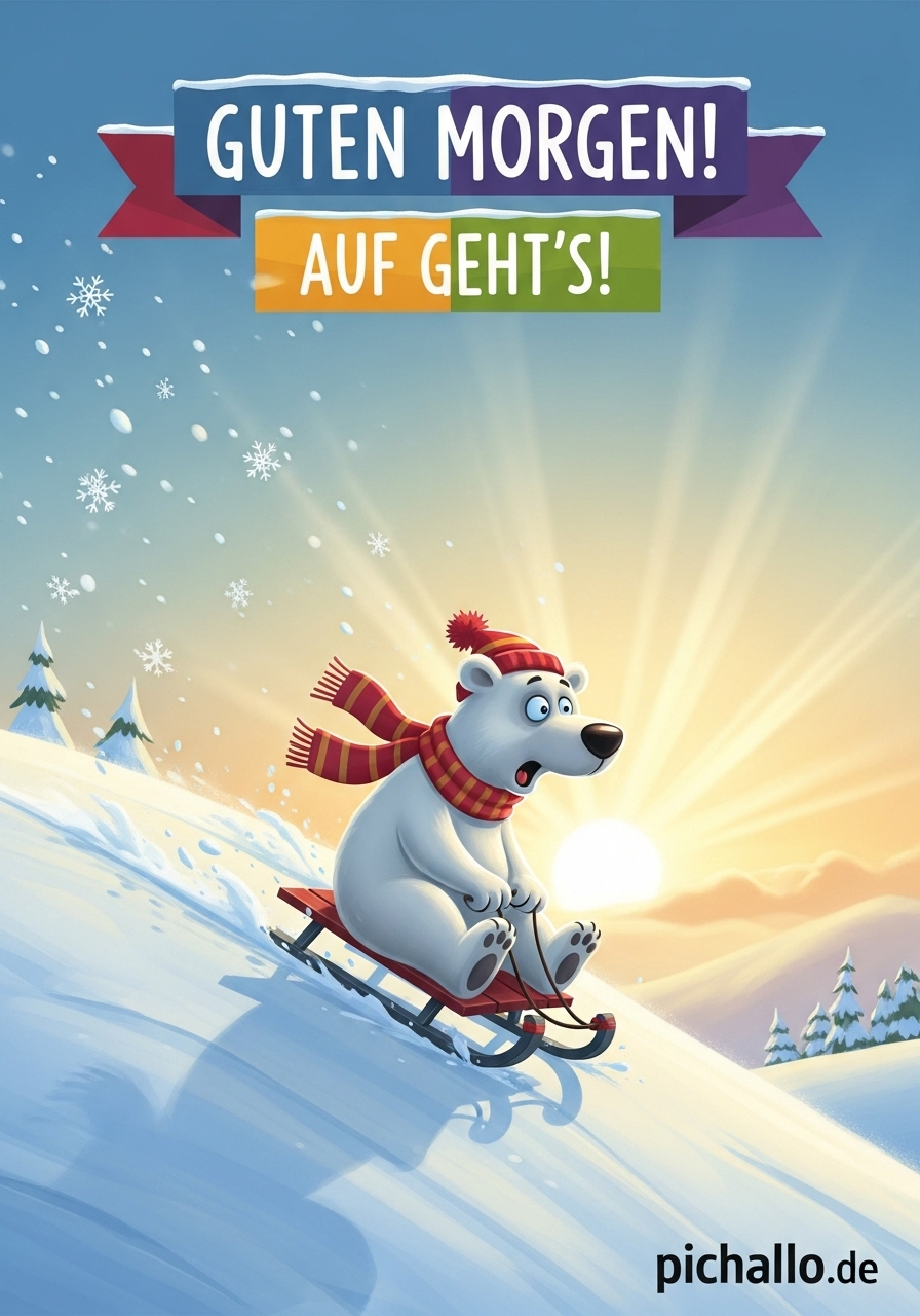 Lustige Eisbär Bilder mit Winterhumor