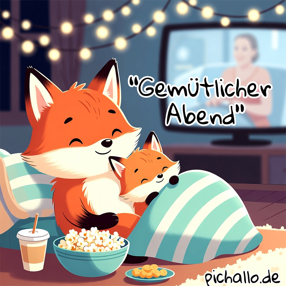 Lustige Filmabend Familien Bilder