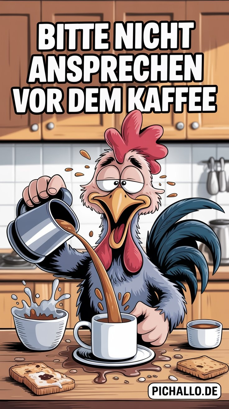 Lustige Hahn Kaffee Chaos Bilder