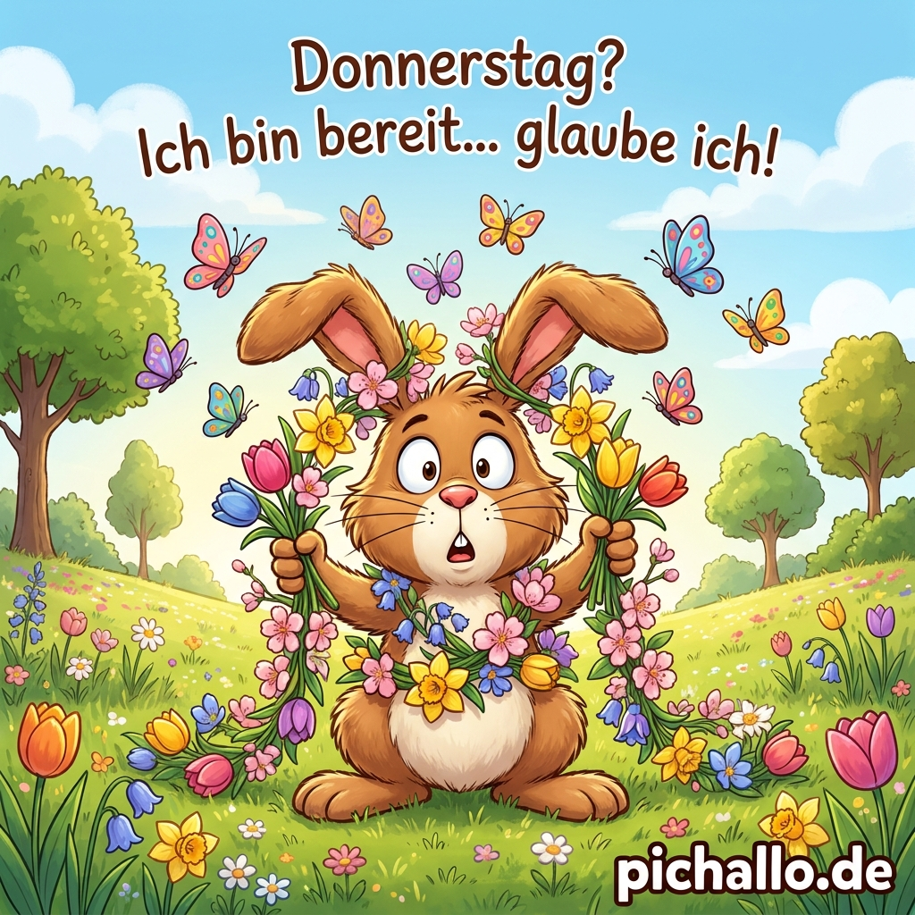 Lustige Hasen Bilder mit Frühlingsblumen
