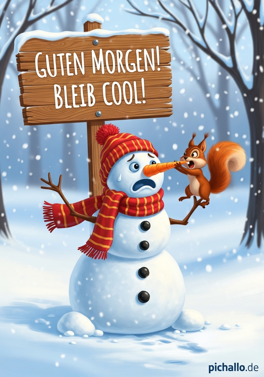 Lustige Schneemann Bilder zum Schmunzeln