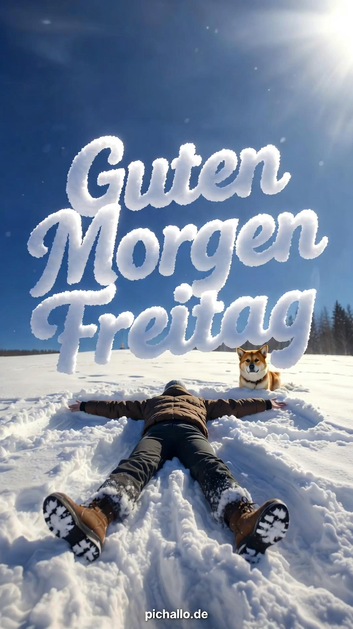 Lustiger Schneeengel-Unfall