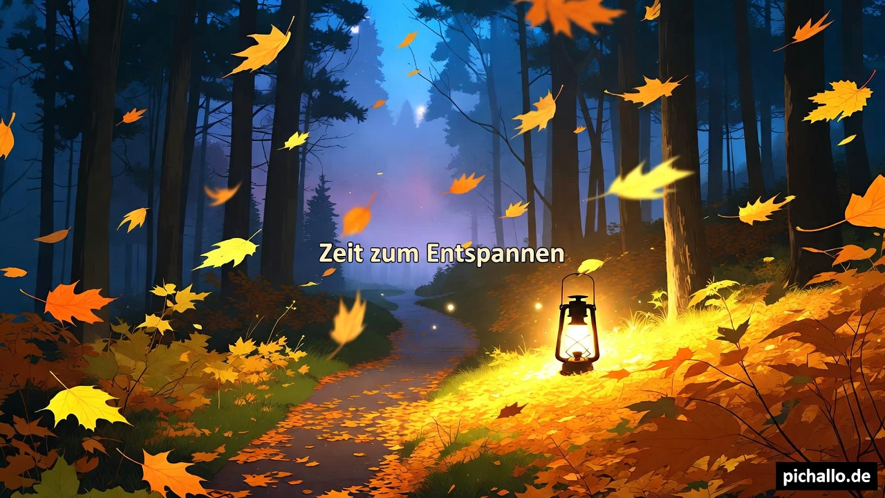 Magische Waldweg Bilder am Abend