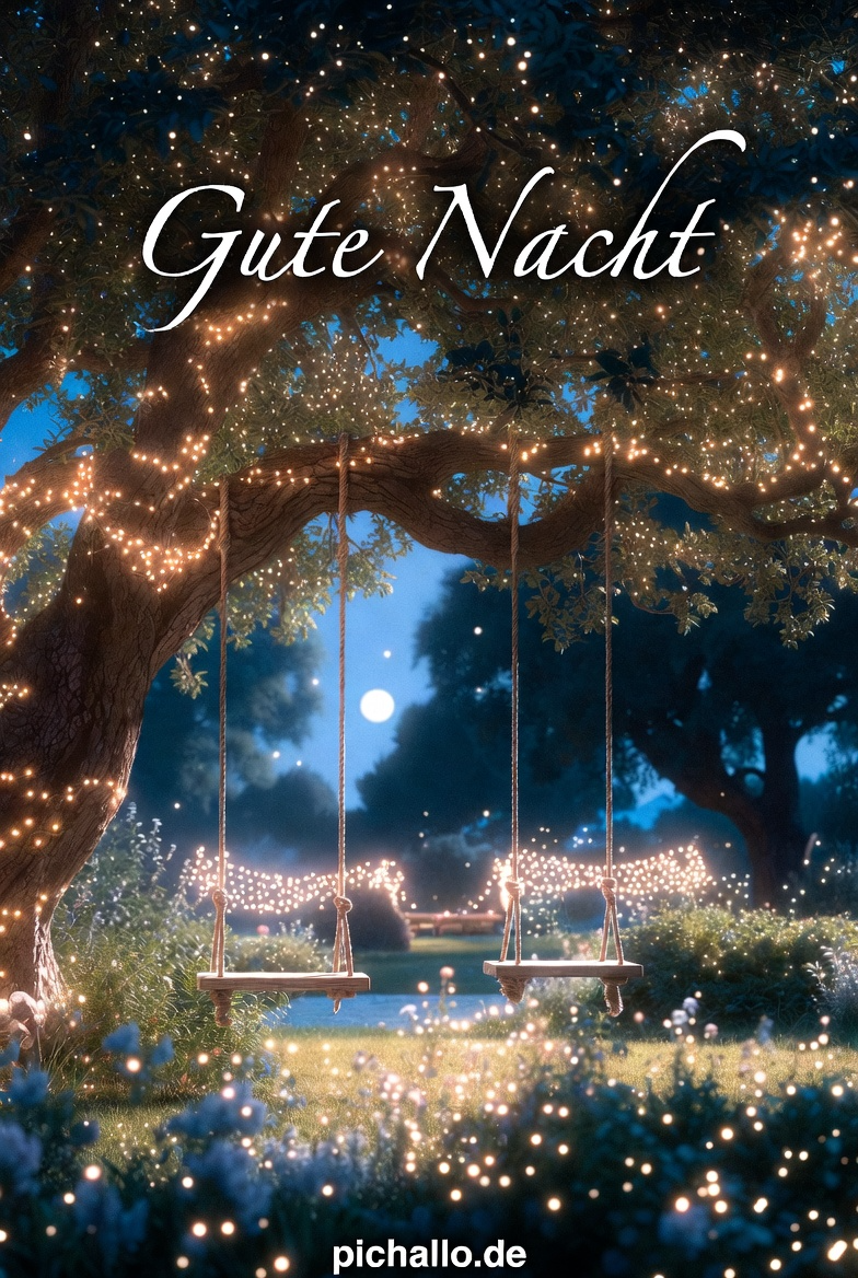 Magischer Schaukelgarten Mondlicht Bilder