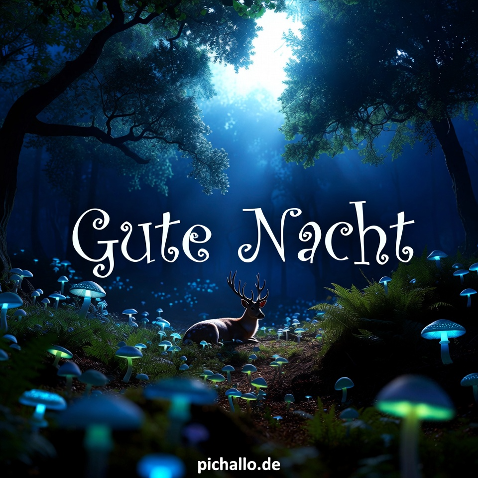 Magischer Wald Glühpilze Bilder