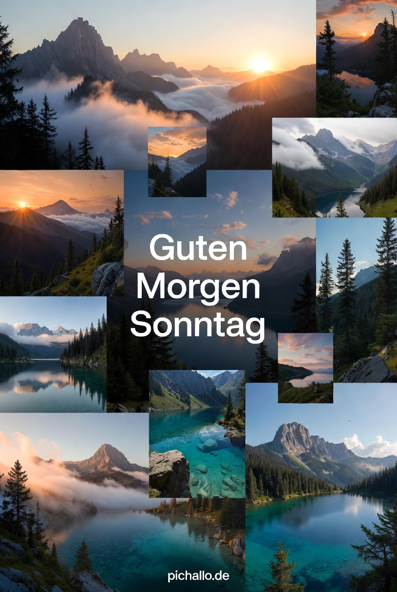 Majestätischer Berg Sonnenaufgang Guten Morgen Sonntag Bilder