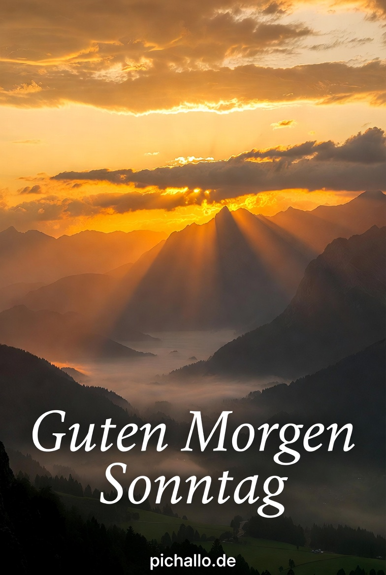 Majestätischer Berg Sonnenaufgang Guten Morgen Sonntag Bilder