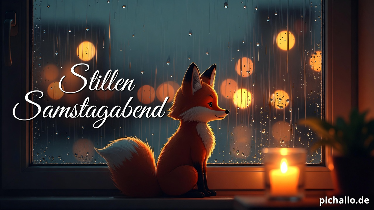 Melancholische Fuchs Bilder am Fenster