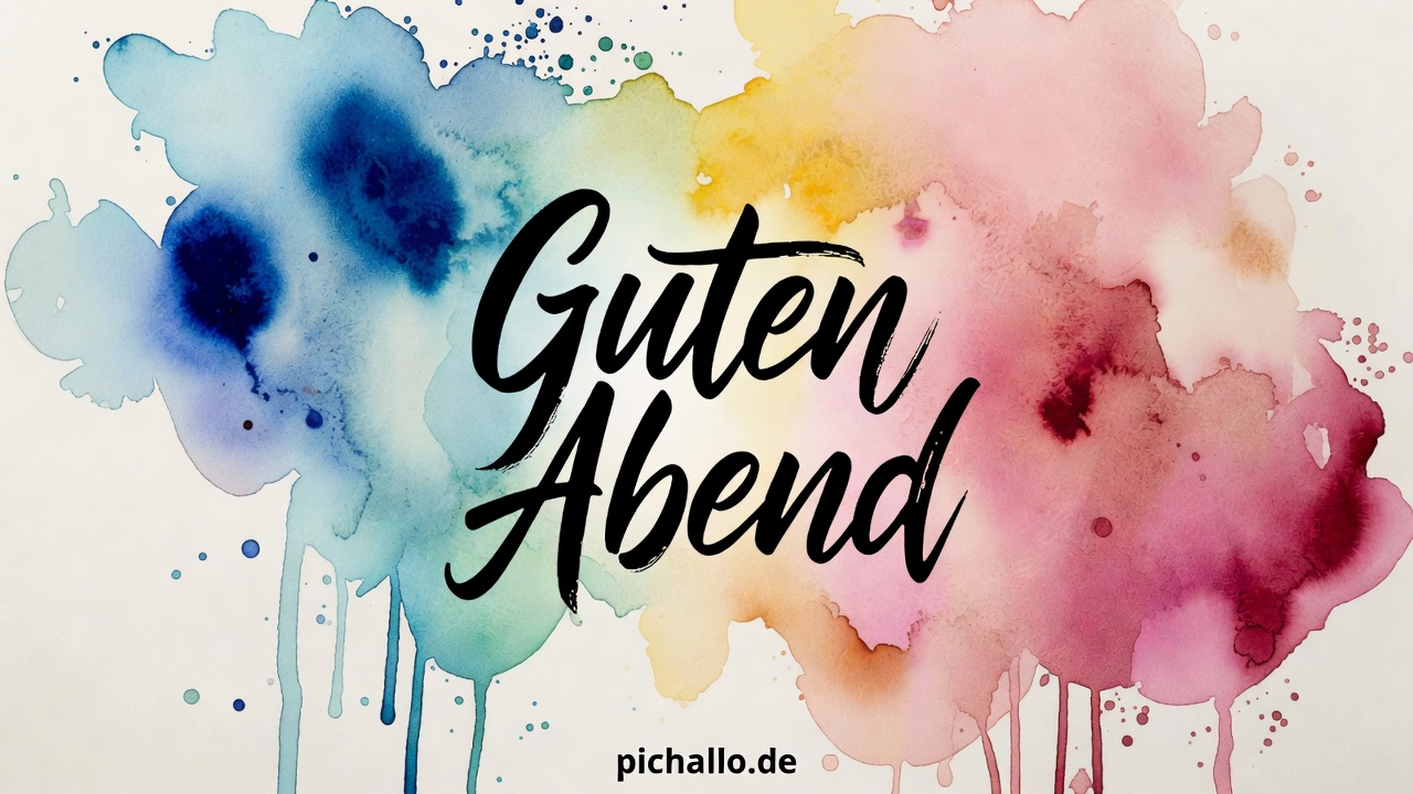 Minimalistisches Wasserfarben Abend Bilder