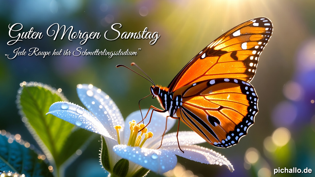 Morgen Schmetterling Transformation Inspirierendes Guten Morgen Samstag