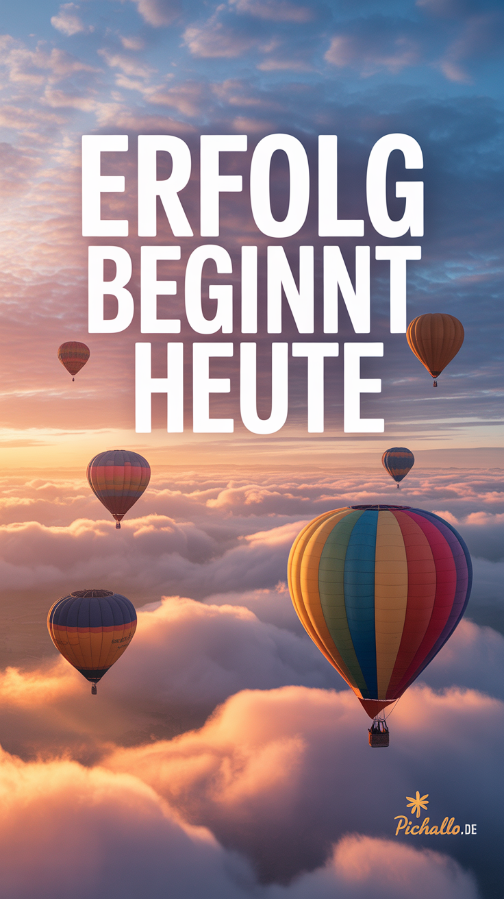 Motivierende Heißluftballon Bilder am Donnerstagmorgen
