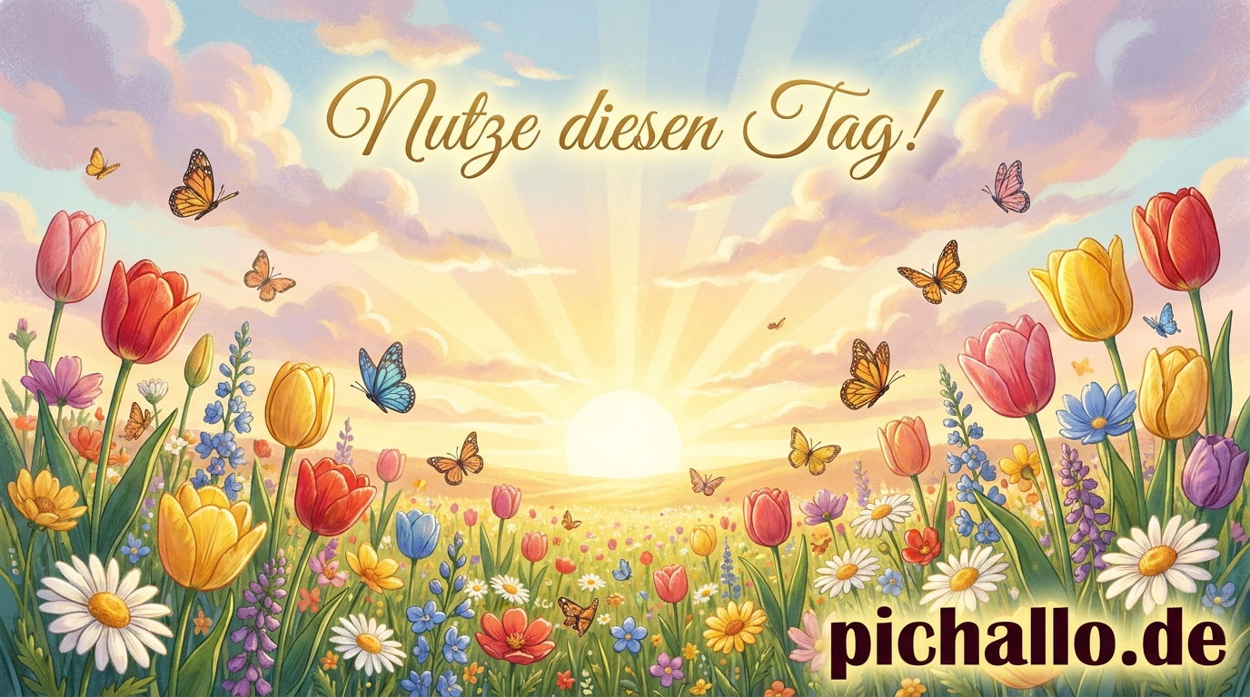Motivierende Sonnenaufgang Frühlingsbilder für den Donnerstag