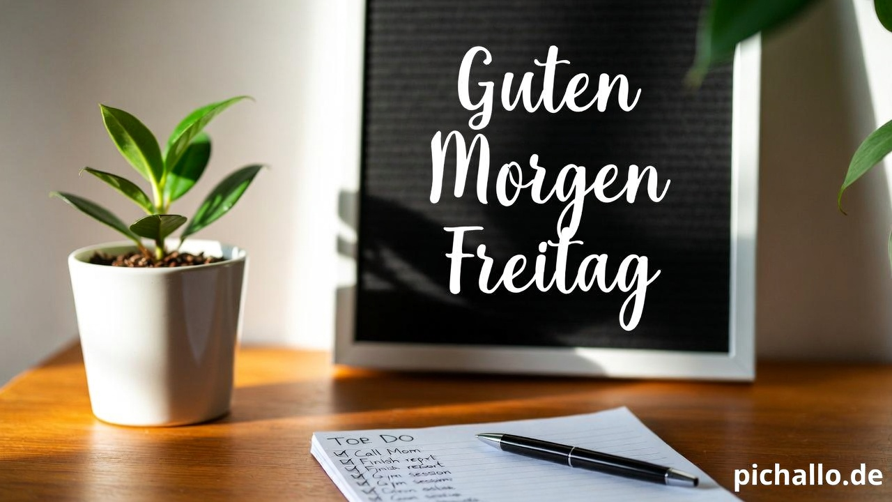 Motivierender Arbeitsplatz am Freitag